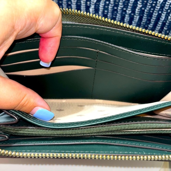 Kate Spade Bixby Place Neda Patent Leather Zip Around Wallet, Spruce Green - Picture 10 of 16